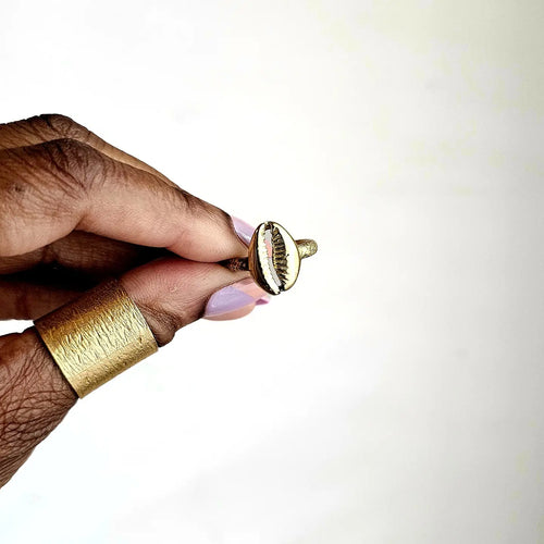 Lucky Golden Cowrie Ring
