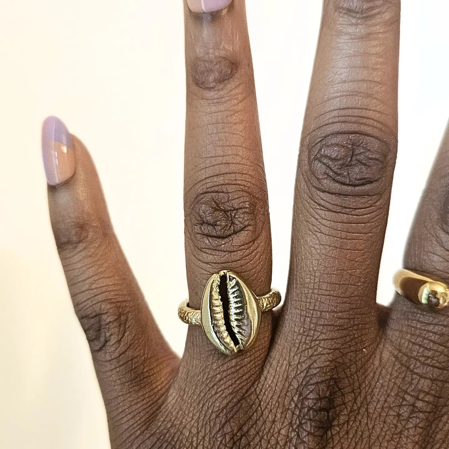 Lucky Golden Cowrie Ring